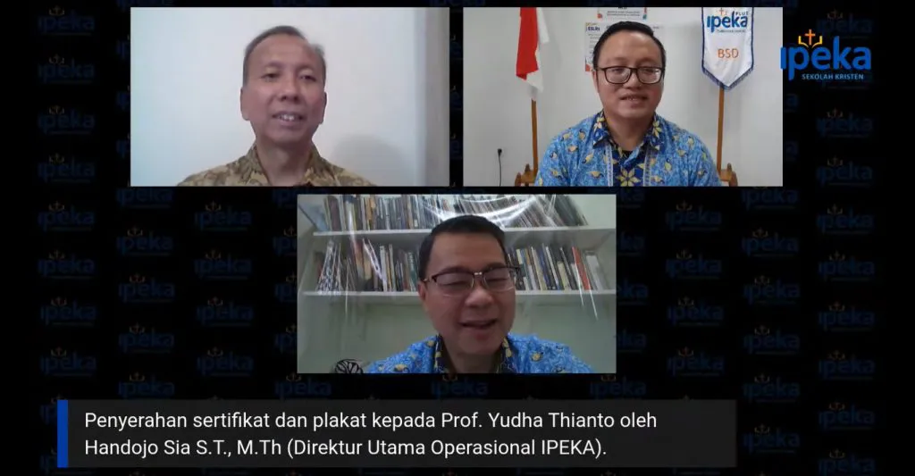 Compulsory Online lecture Teenage Global Thinking Program with Prof. Drs. Yudha Thianto, MTS., Ph. D Professor of Theology – Trinity Christian College, USA 